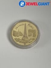 GOLD-TONE FRENCH COMMEMORATIVE MEDALLION MEMORIES AND HERITAGE 30 GRAMS #ER484 picture