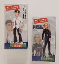 Rare Chuck TV Show Chuck Bartowski/ Sarah Walker Resin Collectible Figures NEW picture