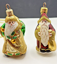 2 - Patricia Breen Mini  Christmas Ornaments SANTA FOR ANTHONY & WOODLAND SANTA picture