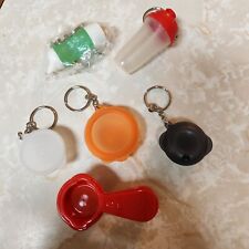 Tupperware Mini Set of 6 Keychain Magnet  New Vintage Rare Shaker Bowl picture