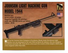 Johnson Model 1944 Light Machine Gun Atlas Classic Firearms Card picture