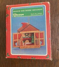 Vtg. Shadow Box House Ornament  Made In Taiwan R.O.C● Original Pkg. 1987 . picture