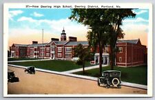 Vintage PPC - New Deering High School, Deering District, Portland, Me Unposted picture