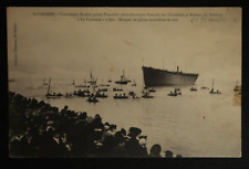 Launch of the Largest French Transatlantic Chantiers Ateliers Steamship Postcard picture