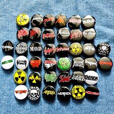 Thrash Metal button badge pins. Speed metal, Heavy Metal. 40 pins colection. picture