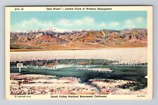 Death Valley National Monument CA-California, Lowest Place, Vintage Postcard picture