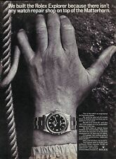 1966 Rolex Explorer Chronometer Watch Matterhorn Photo Rare Original Print Ad picture
