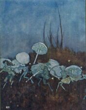 Fairies Dancing with Mushrooms :  Edmund Dulac  : 1911   :  Archival Art Print picture