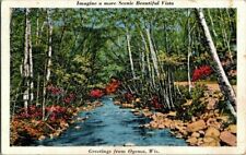 1936. GREETINGS FROM OGEMA, WIS. POSTCARD. RC8 picture