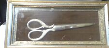 Beautiful  Framed Vintage  Collectors Eversharp Scissors  SilverTone Handle  picture