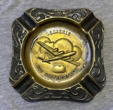 Vintage Metal Boeing Military B-29 Superfortress Airplane War Ashtray picture
