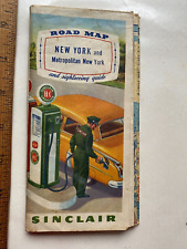 1940s Sinclair Gasoline Road Map and Sightseeing Guide. New York & Metro NY picture