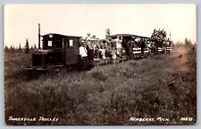 Newberry MI - RPPC - Toonerville Trolley - Train Ride picture