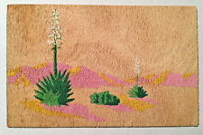 Yucca Wood Postcard Arizona Desert Scene Flowering Yucca Mountains Posted 1940 picture