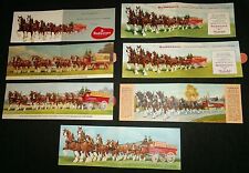 Set of 7 DIFFERENT Anheuser Busch Budweiser Beer FOLDING 1950's Postcards picture
