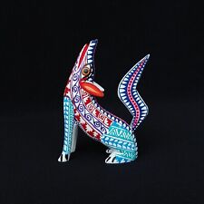 GORGEOUS OAXACAN WOOD CARVING COYOTE ALEBRIJE. MEXICAN FOLK ART. picture