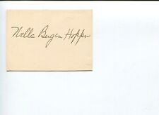 Nella Bergen Hopper Early Stage Theater Actress Signed Autograph picture
