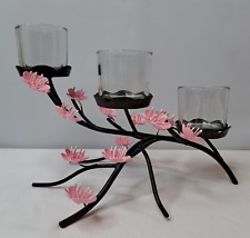 Partylite Pink Cherry Blossom 3 Tiered Votive Candle Holder Spring picture