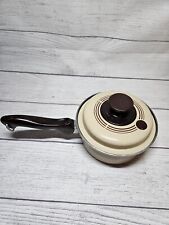 Vintage MIRRO Saucepan - 1 quart - WITH LID - Tan/Brown - Pre-Owned 1970s picture