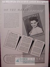RARE Esquire Advertisement AD 1941 CORONET magazine WWII Era picture