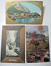 Three pre-1910 Scenic View Postcards of Elk, Gorge & Seascape picture