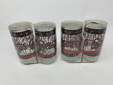 Set of 4 Vintage 1970s Cera Houze Stained Glass Merry Christmas Glasses Hi-Balls picture