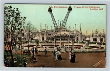 London UK-United Kingdom Franco-British Exhibition Elite Garden Vintage Postcard picture