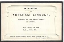 Elaborate Abraham Lincoln Mourning Card With His Forgiving Inaugural Sentiment picture