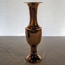 Elegant Indian Polished Brass Footed Bud Vase - Handcrafted in India (7.5 x 2.5) picture