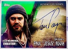 Topps Walking Dead Evolution Tom Payne/Paul “Jesus” Rovia Auto Green #19/25 SSP picture