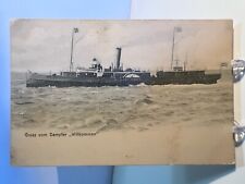 Gruss von Dampfer - German Steamship Postcard - Greetings - Undivided Back picture