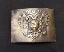 Antique Imperial Russian Army Soldier Uniform Brass Belt Buckle WWI Period 2 picture