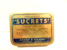 older pocket size Sucrets throat lozenges tin picture