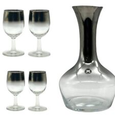 Vitreon Queens Lustre Drip and Sterling Silver Decanter Set picture