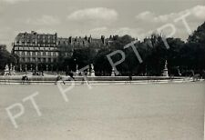 Vintage 1950s Original Photo Paris France Tuileries Garden Street View 1954 picture