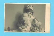 LATVIA LETTLAND EASTER CHILDREN  AND CHOCOLATE RABBIT VINTAGE PHOTO POSTCARD 749 picture