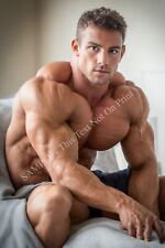 BIG Muscular Gay Man Naked Hunk Beefcake Male Cute Butt Jock Sexy 5X7 Photo M107 picture