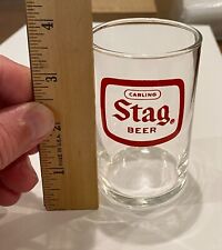 Vintage circa 1960's straight-sided CARLING / STAG / BEER glass picture