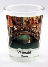 VENICE ITALY CANAL BRIDGE & REFLECTIONS COLOR PHOTO SHOT GLASS SHOTGLASS picture