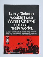 Larry Dickerson USAC Sprint Car Champ 68 Vintage 1969 Wynn's Original Print Ad picture