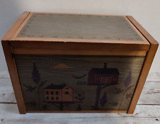 Vintage 1997 Warren Kimble ~  Birdhouses Wooden Recipe Box ~ Kamenstein picture
