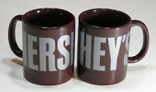 Hershey's Chocolate Lover's 8 Ounce Coffee/Tea Brown Ceramic Mug Set Pair Nice picture