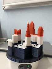Cleveland 3d miniature Skyline buildings In Gaurdians/Indians Color Desktop Size picture