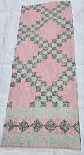 Huge Vintage Cotton Easter Pink Calico 24 x 65 Quilt Piece picture