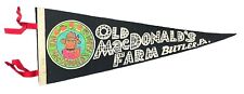 Vintage Old MacDonald's Farm Butler PA Souvenir Felt 17 Inch Pennant Early Old picture