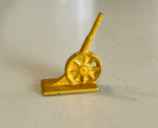 Vintage CRACKER JACK Yellow Metal Cannon Toy picture