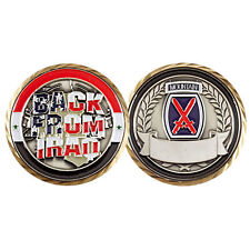 BACK FROM IRAQ - US ARMY 10TH MOUNTAIN DIVISION CHALLENGE COIN picture
