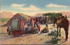 New Mexico Indian Linen Postcard 