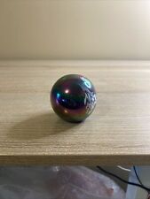 Vintage Iridescent Pulled Orb Art Glass Paperweight picture