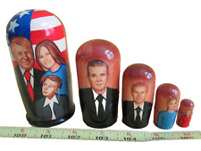 Donald Trump and Family Nesting Doll 5-pc Set/Wood/4.5